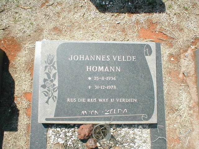 HOMANN Johannes Velde 1936-1978