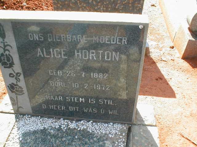 HORTON Alice 1882-1972