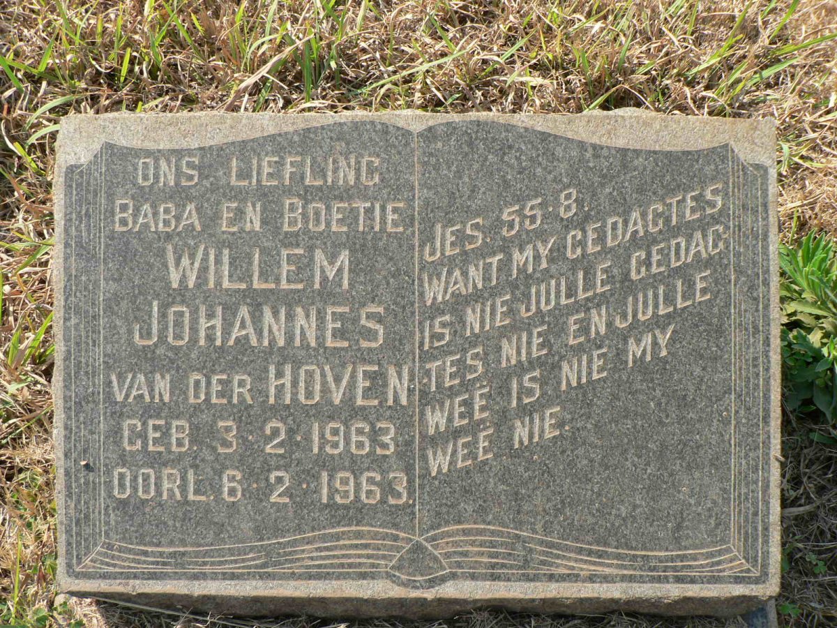 HOVEN Willem Johannes, van der 1963-1963