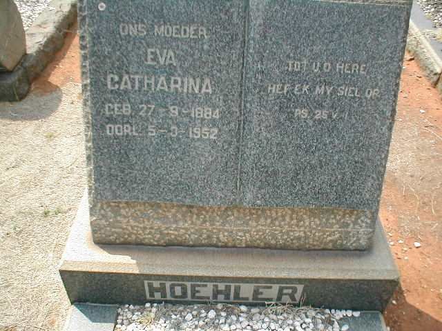 HOEHLER  Eva Catharina 1884-1952