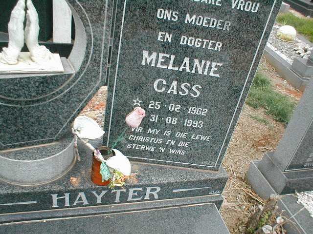 HAYTER Melanie Cass 1962-1993