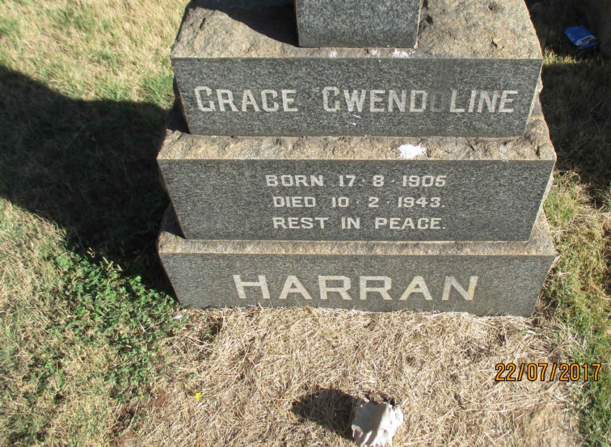 HARRAN Grace Gwendoline 1905-1943