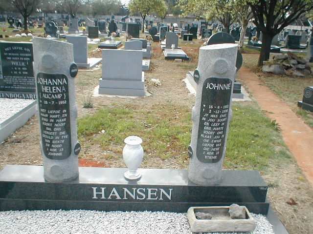 HANSEN Johnnie 19??-19?? &amp; Johanna Helena AUCAMP 1952-