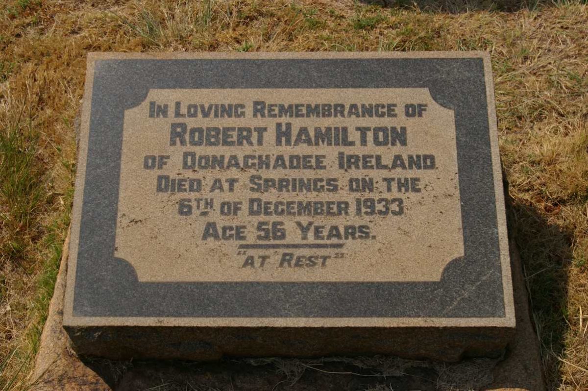 HAMILTON Robert -1933