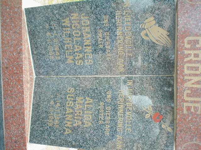 CRONJE Johannes Nicolaas Wilhelm 1948-1998 &amp; Alida Maria Susanna 1948-1998