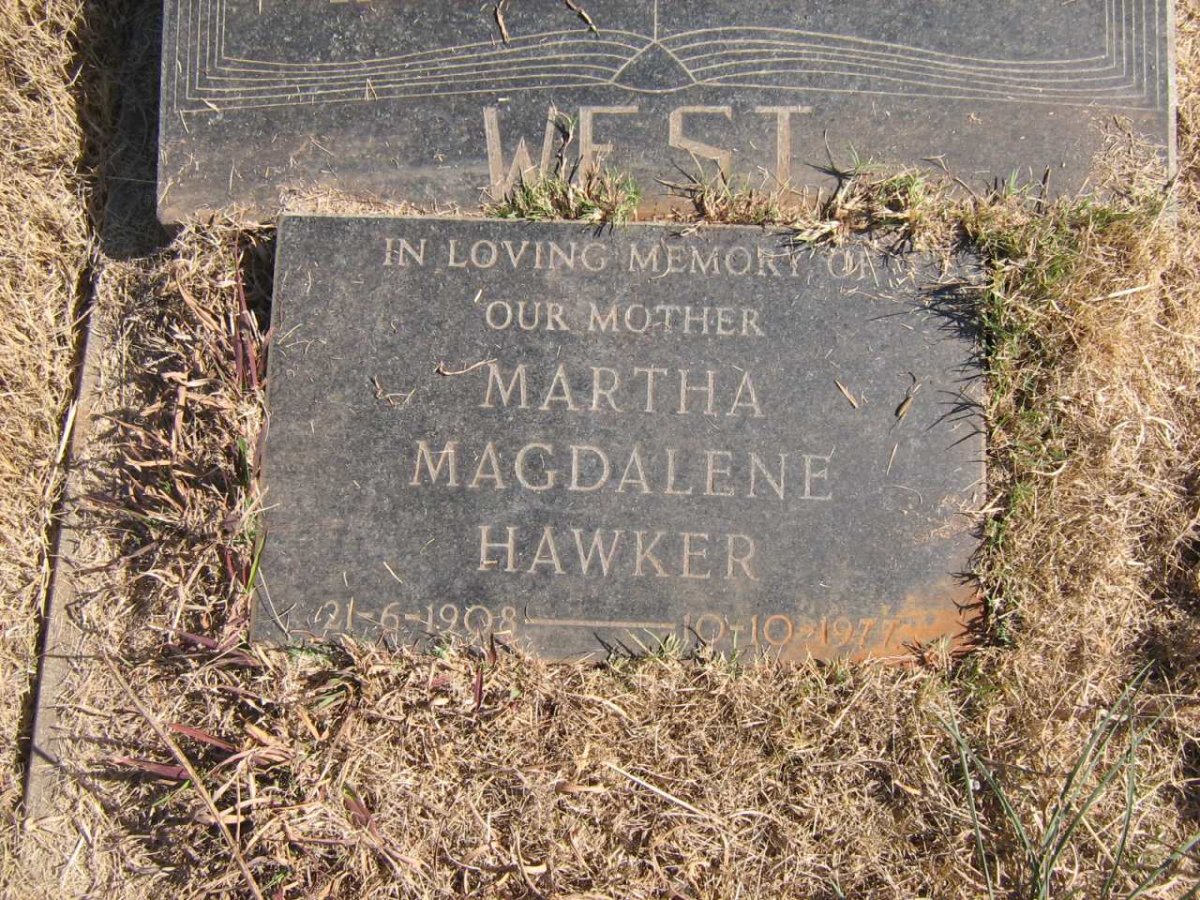 HAWKER William 1907-1974 &amp; Martha Magdalene 1908-1977 :: WEST Ivan William 1926-1969