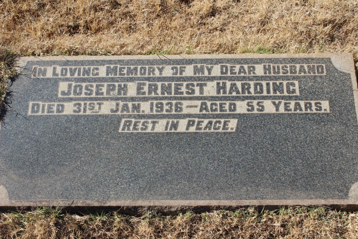 HARDING Joseph Ernest -1936