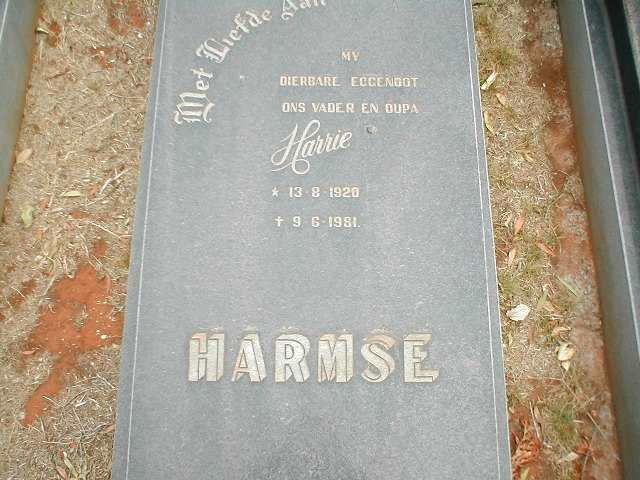HARMSE Harrie 1920-1981