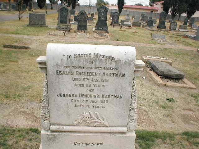 HARTMAN Esaias Engelbert  -1918 &amp; Johanna Hendrina -1930