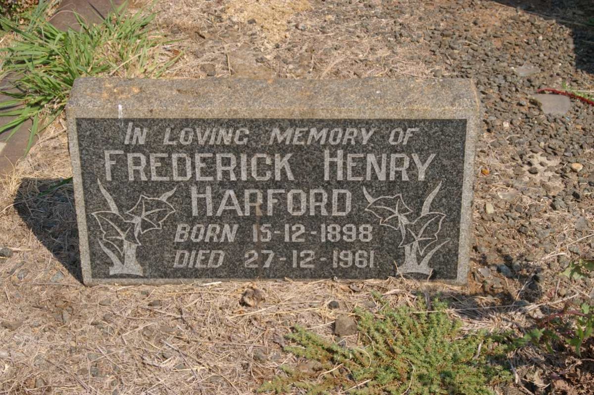 HARFORD Frederick Henry 1898-1961