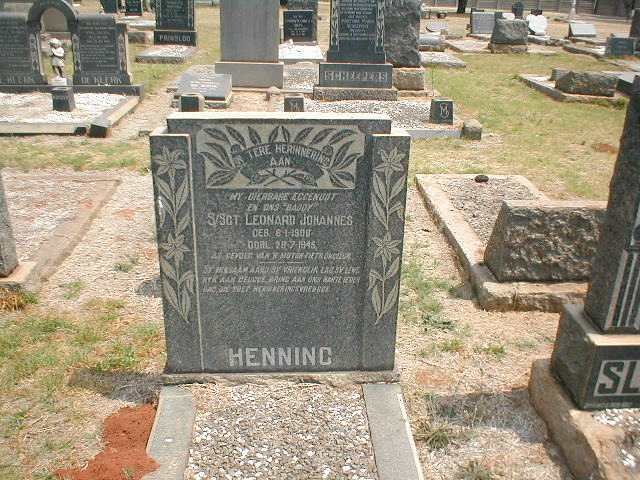 HENNING Leonard Johannes 190?-1945