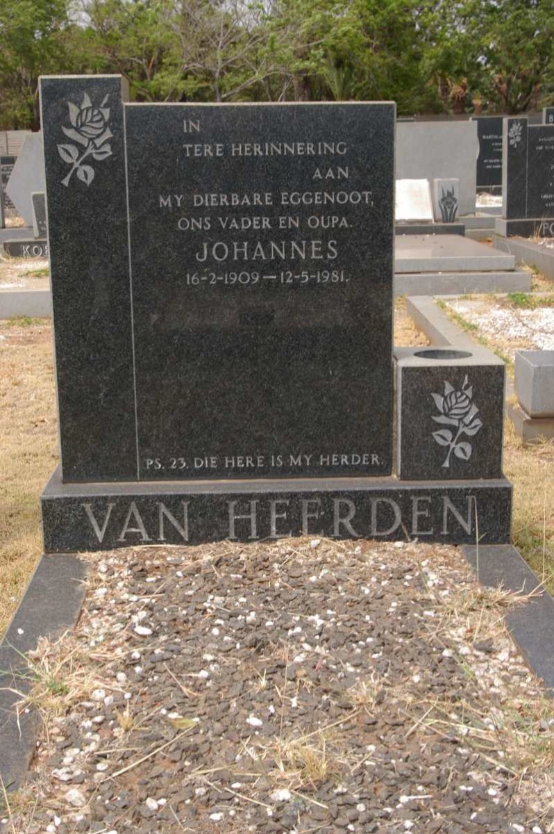 HEERDEN Johannes, van 1909-1981