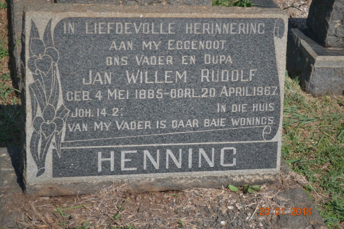 HENNING Jan Willem Rudolf 1885-1967