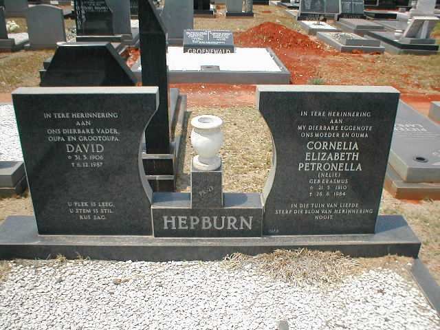 HEPBURN David 1906-1987 &amp; Cornelia Elizabeth Petronella ERASMUS 1910-1984