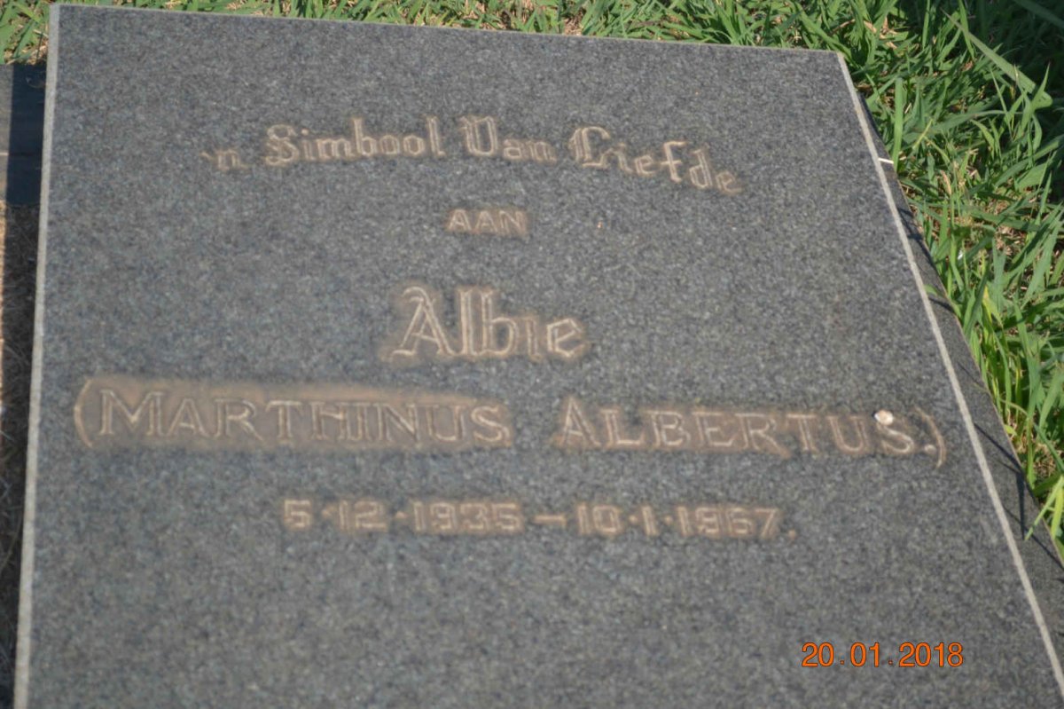 ? Marthinus Albertus 1935-1967