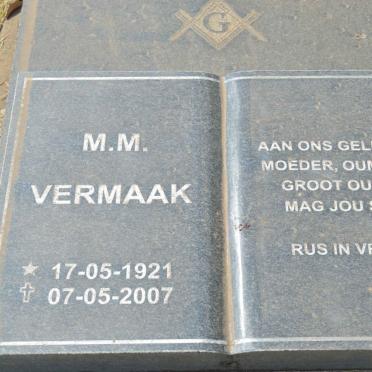 VERMAAK Johannes 1920-1966 &amp; M.M. 1921-2007