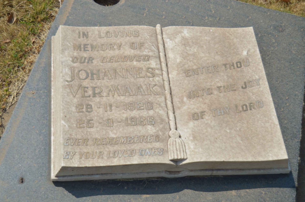 VERMAAK Johannes 1920-1966 &amp; M.M. 1921-2007