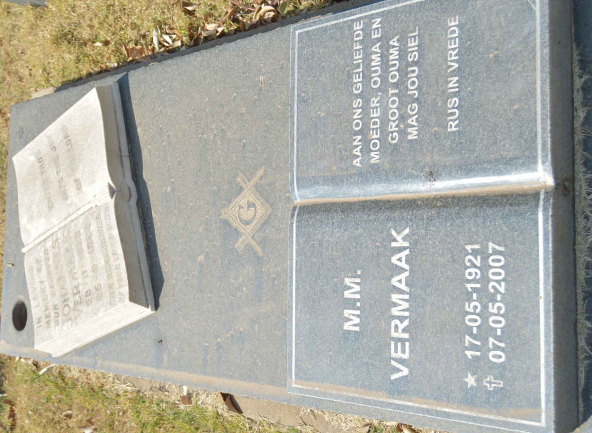 VERMAAK Johannes 1920-1966 &amp; M.M. 1921-2007
