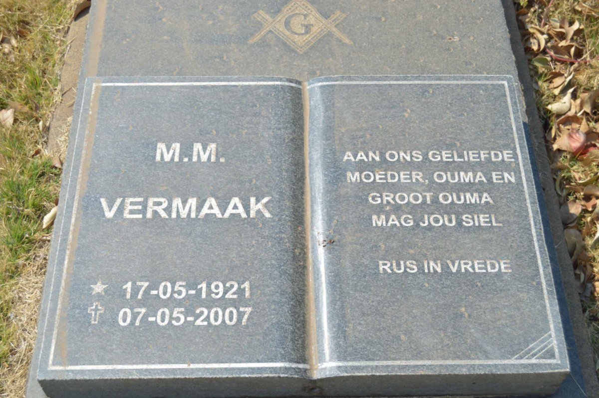 VERMAAK Johannes 1920-1966 &amp; M.M. 1921-2007