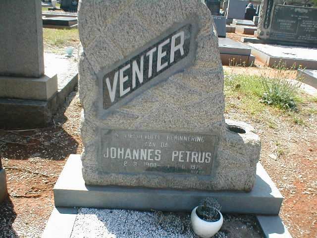 VENTER Johannes Petrus 1900-1975