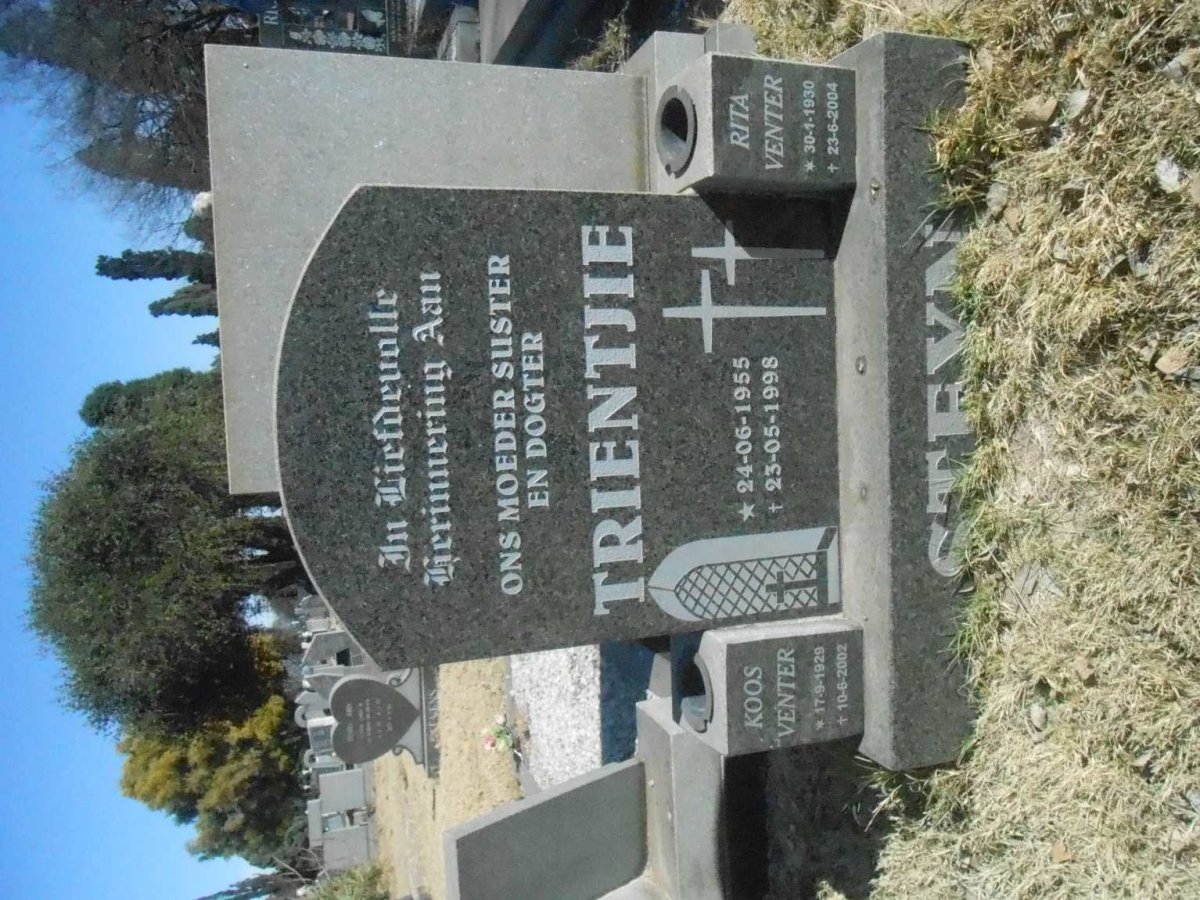 VENTER Koos 1929-2002 &amp; Rita 1930-2004 :: STEYN Trientjie 1955-1998