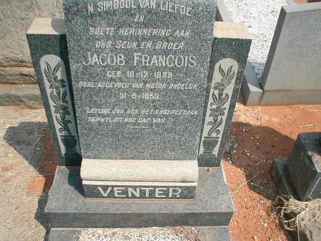 VENTER Jacob Francois 1939-1953
