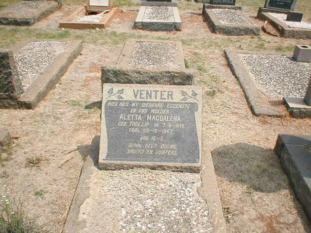 VENTER Aletta Magdalena nee TROLLIP 1919-1947