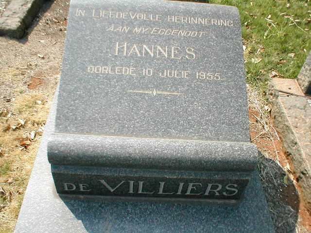 VILLIERS Hannes, de -1955