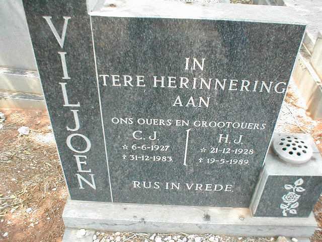 VILJOEN C.J. 1927-1983 &amp; H.J. 1928-1989