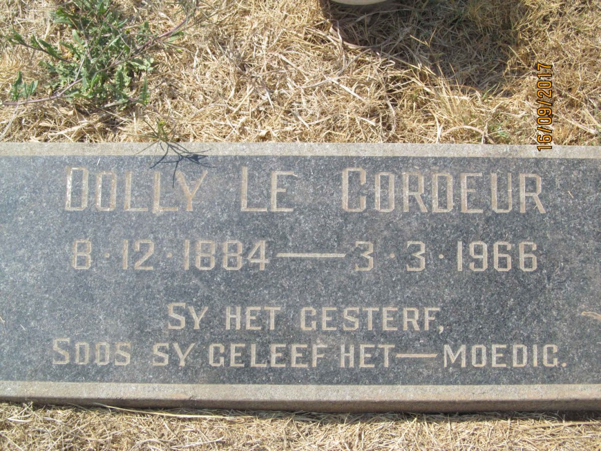 VIVIER Elizabeth Gertrude -1951 :: LE CORDEUR Dolly 1884-1966 :: McLACHLAN Alice Mathilda 1899-1995