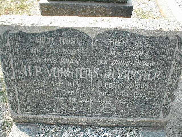 VORSTER H.P. 1874-1956 &amp; S.J.J. 1881-1965