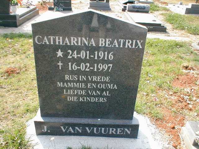 VUUREN Catharina Beatrix, J. van 1916-1997