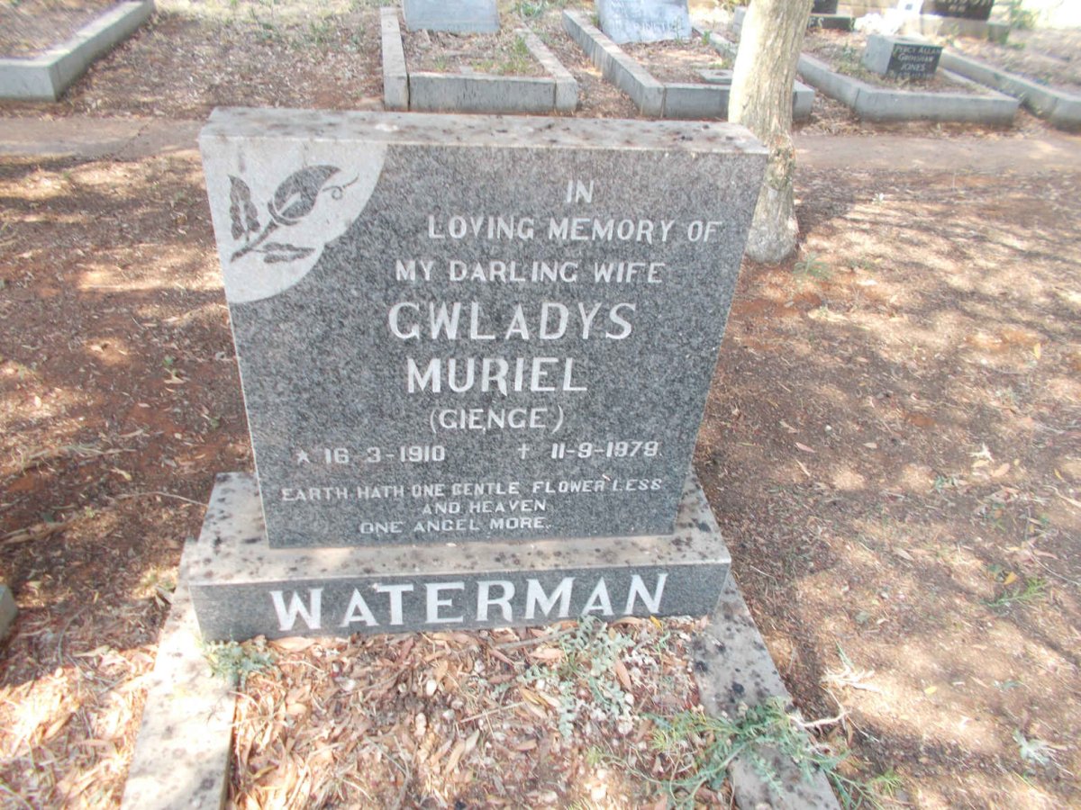 WATERMAN Gwladys Muriel 1910-1979