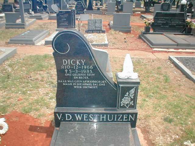 WESTHUIZEN Dicky, v.d. 1966-1985