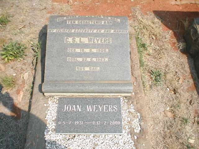 WEYERS C.S.L. 1906-1953 :: WEYERS Joan 1931-2000