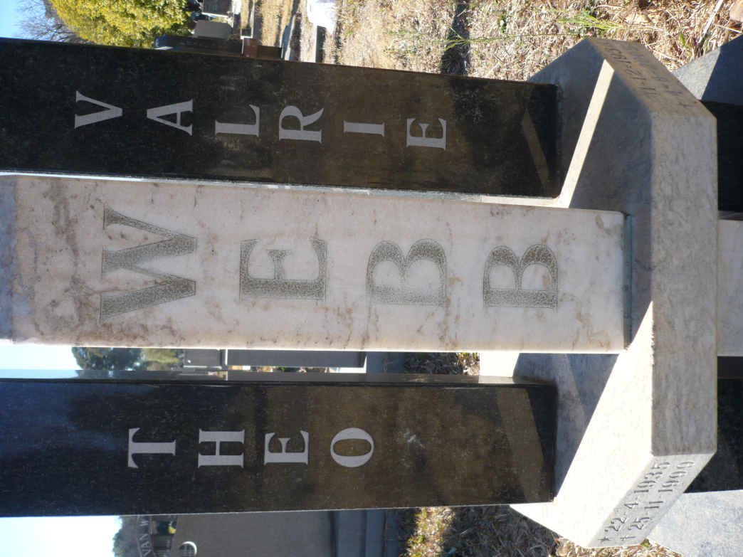 WEBB Theo 1935-1999 &amp; Valrie 1934-2005