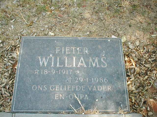 WILLIAMS Pieter 1917-1986