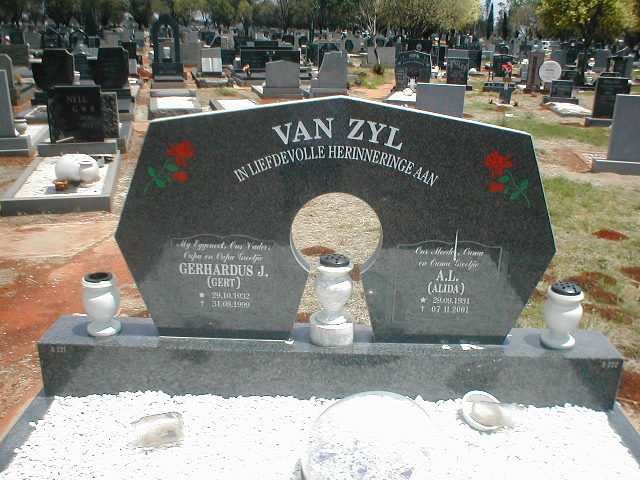 ZYL Gerhardus J., van 19?2-19?? &amp; A.L. 19?1-2001