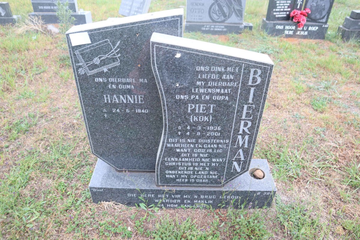 BIERMAN Piet 1936-2001 & Hannie 1940-