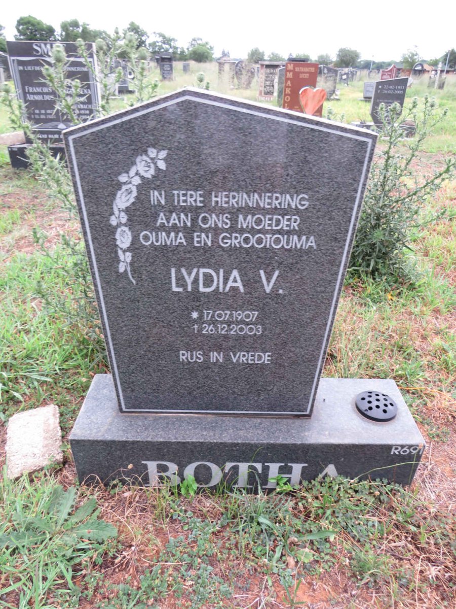 BOTHA Lydia V. 1907-2003