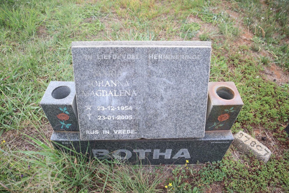 BOTHA Maria Johanna Magdalena 1954-2005