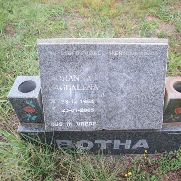 BOTHA Maria Johanna Magdalena 1954-2005
