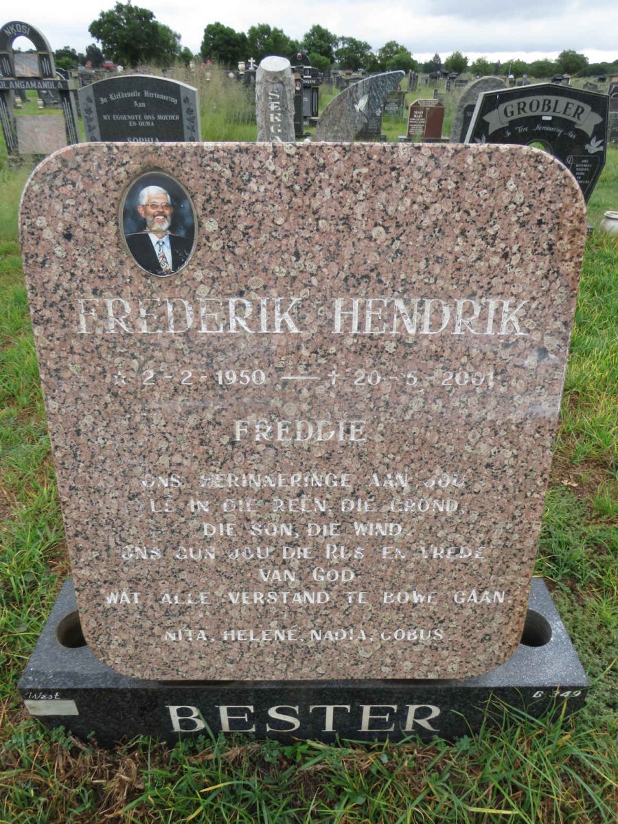 BESTER Frederik Hendrik 1950-2001