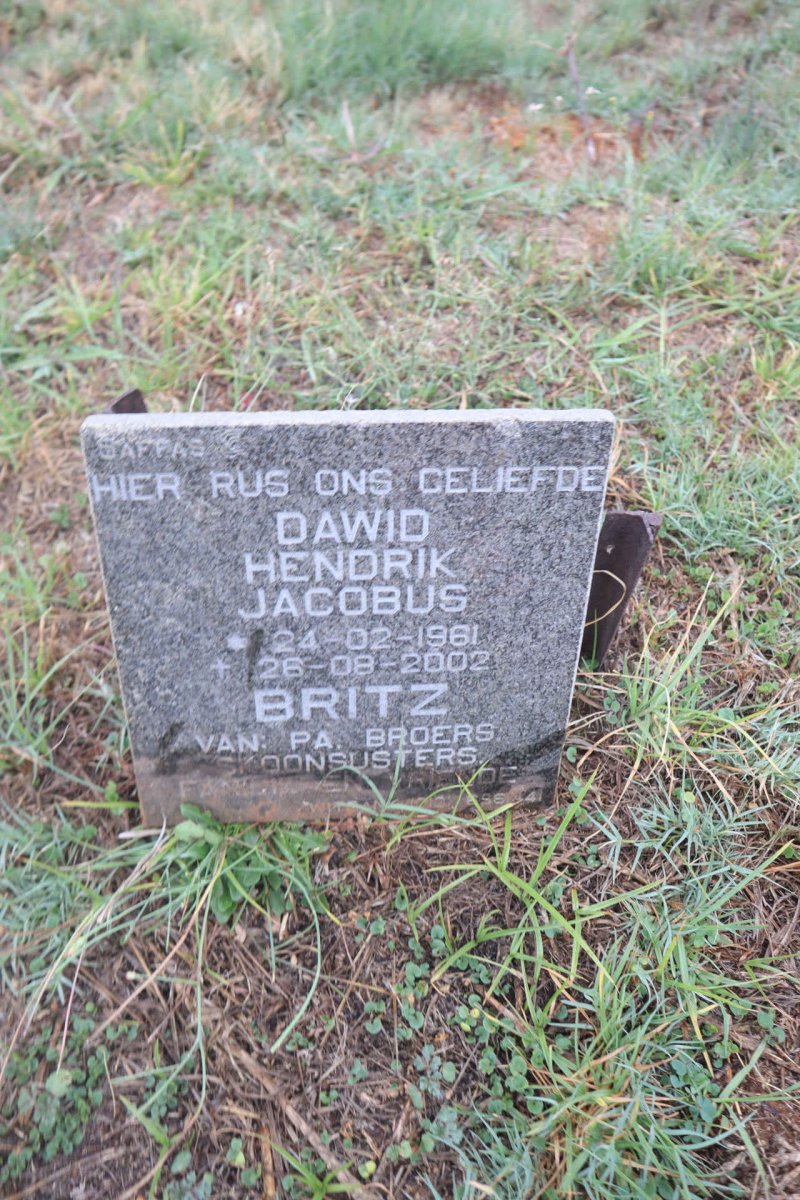BRITZ Dawid Hendrik Jacobus 1961-2002