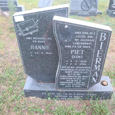 BIERMAN Piet 1936-2001 & Hannie 1940-