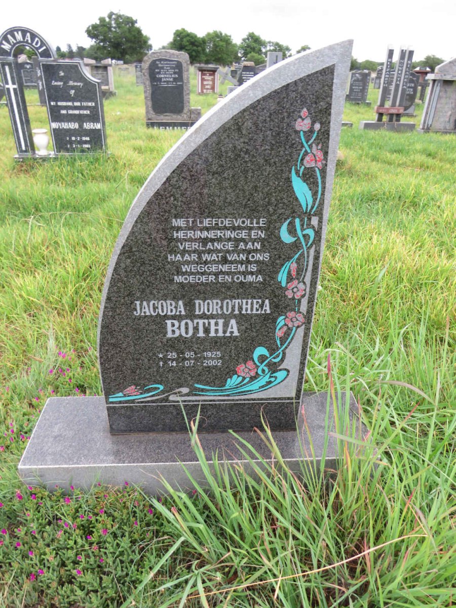 BOTHA Jacoba Dorothea 1925-2002