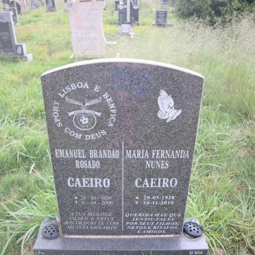 CAEIRO Emanuel Brandao Rosado 1929-2006 & Maria Fernanda Nunes 1928-2010