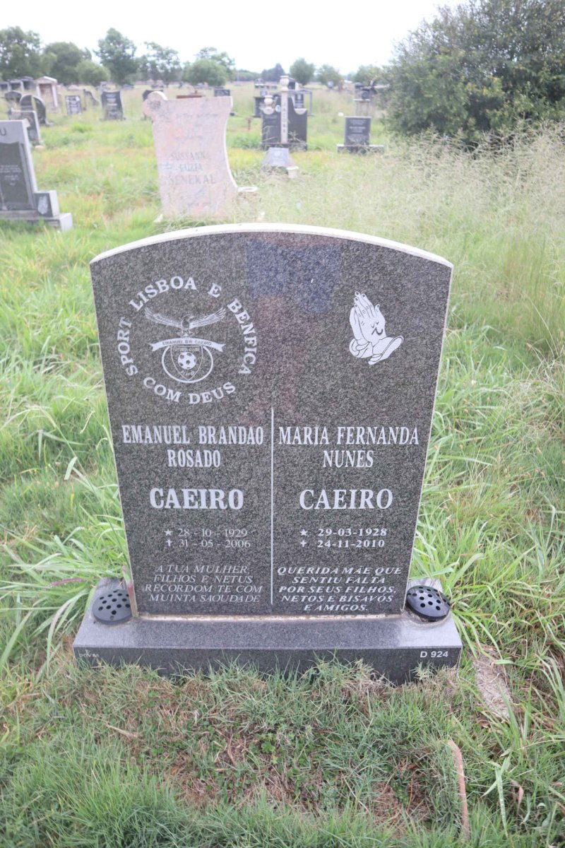 CAEIRO Emanuel Brandao Rosado 1929-2006 & Maria Fernanda Nunes 1928-2010