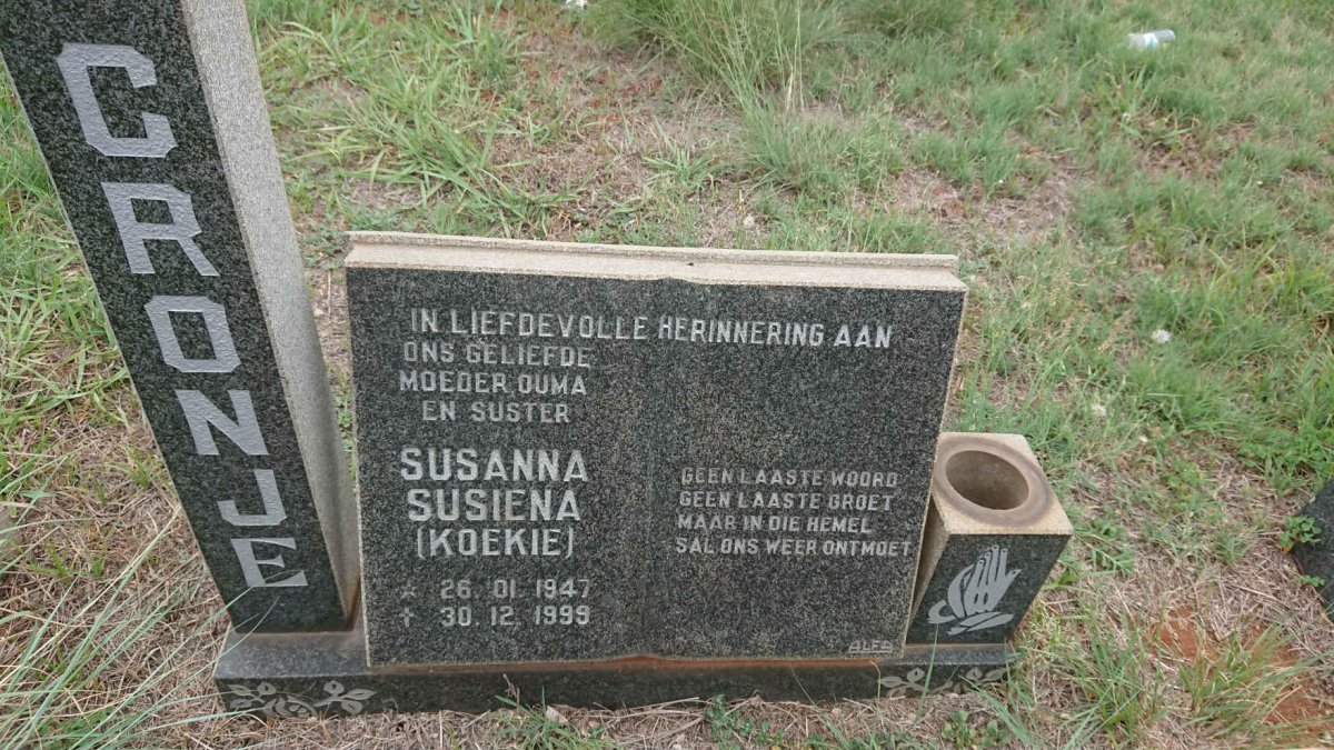 CRONJE Susanna Susiena 1947-1999