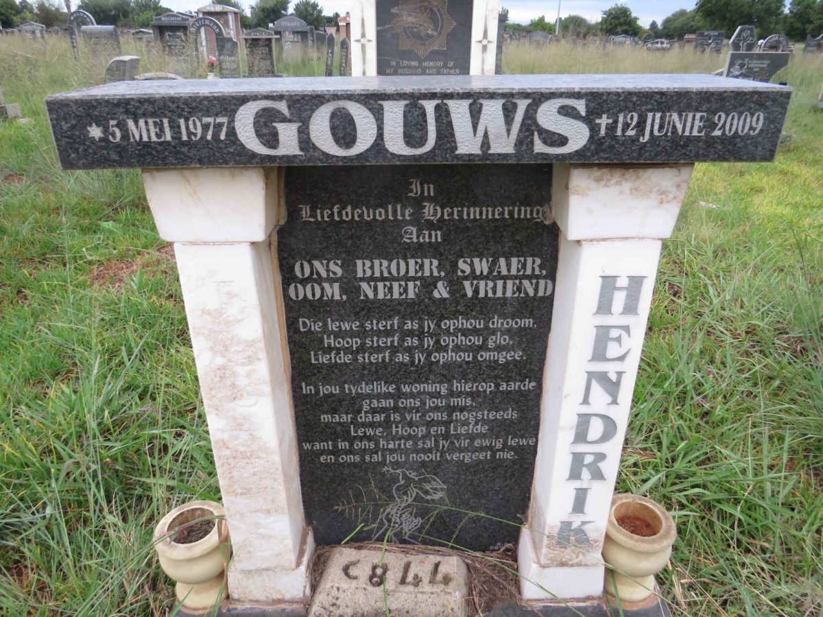 GOUWS Hendrik 1977-2009